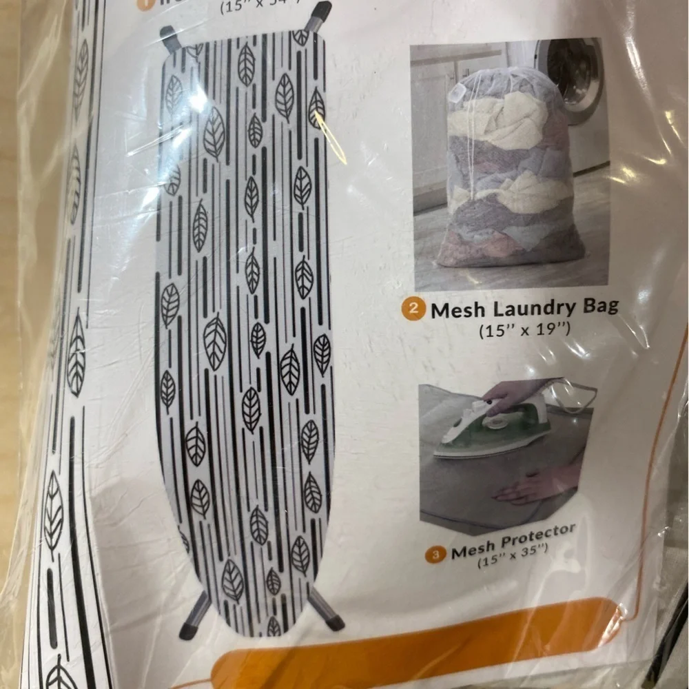 Happhon Ironing Board Cover, Mesh Protector, and Laundry Bag (EI) - Picture 2 of 11